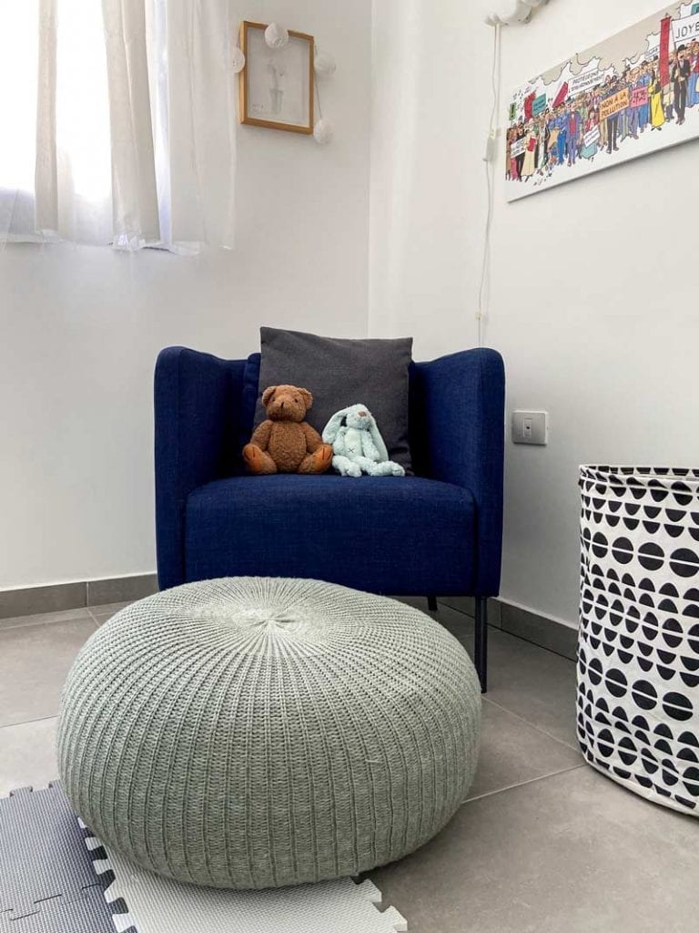 כורסא ורהיטים גדולים בעיצוב חדרי ילדים